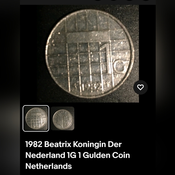 1982 1 Gulden Coin Netherlands - Picture 1 of 1